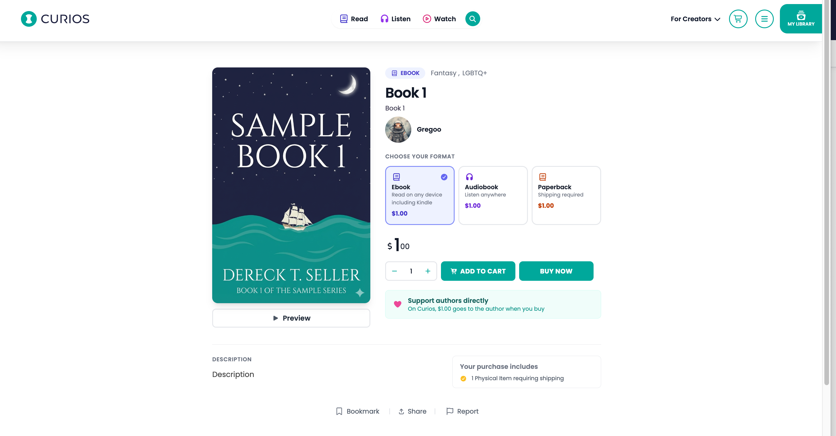 Marketplace page verification