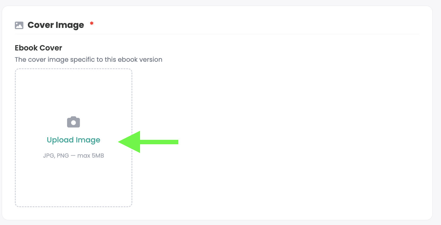 Uploading the format cover image