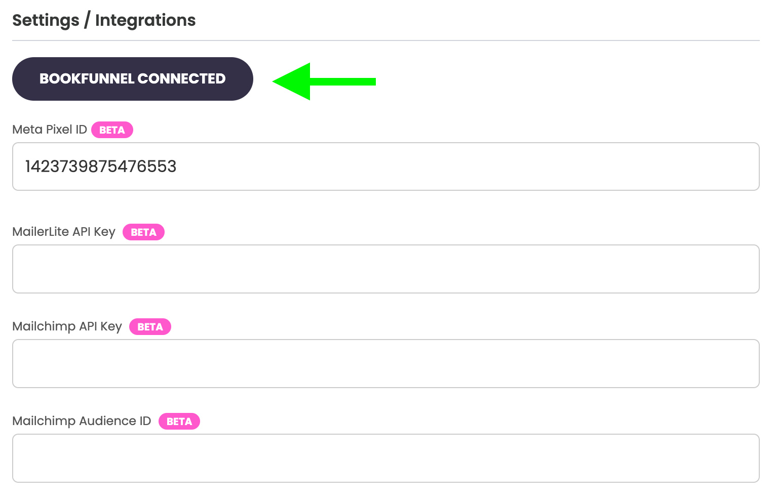 BookFunnel connected