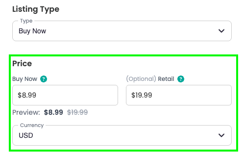 Buy Now and Retail pricing