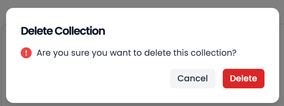 Delete confirmation