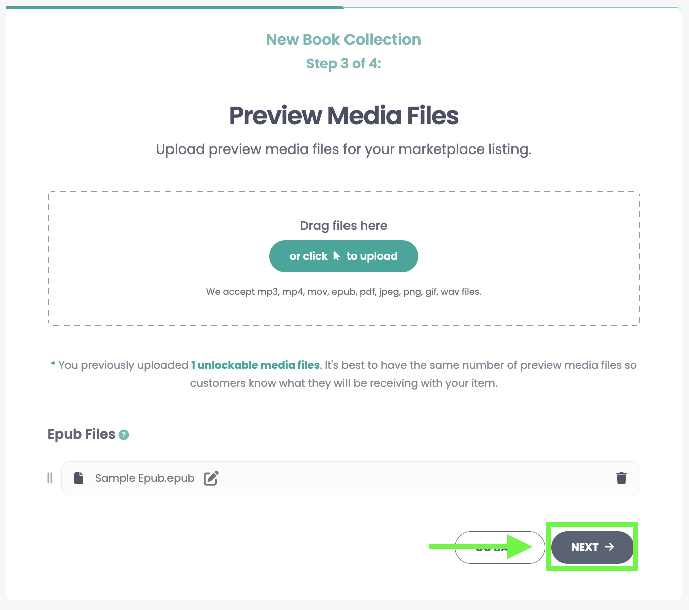 Preview files upload