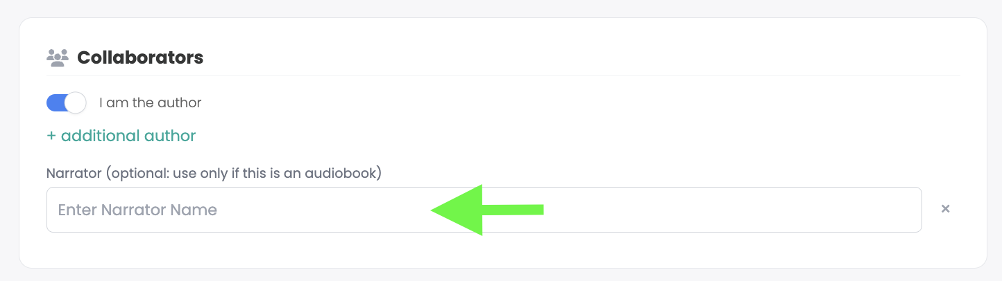 Collaborator section and pen name toggle
