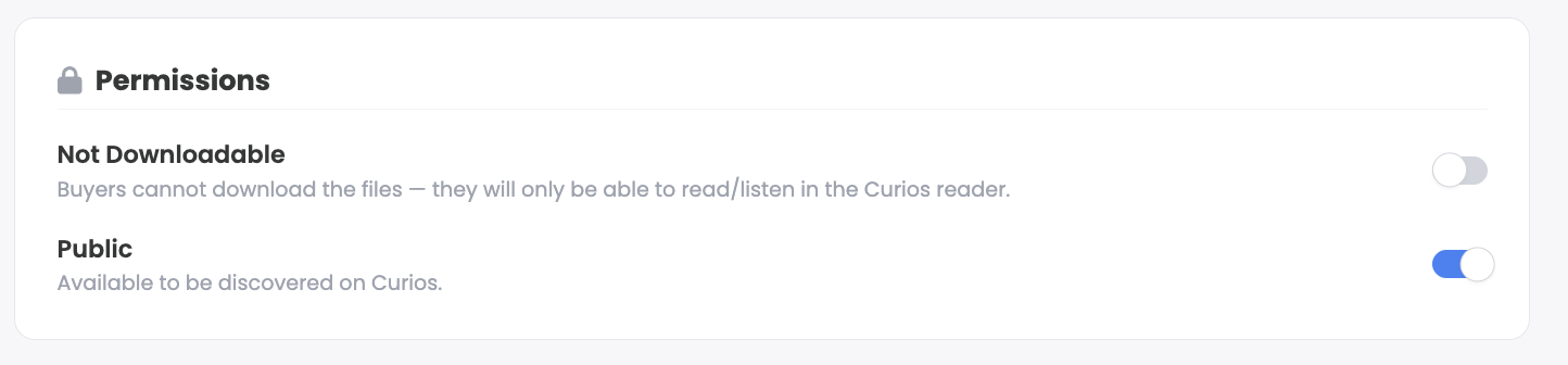 Permissions and privacy settings
